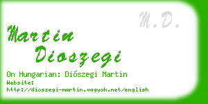martin dioszegi business card